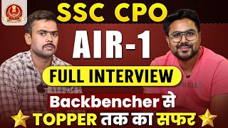 SSC CPO Topper All India Rank 1 Rahul  Strategy for SSC CPO Exam  Gagan Pratap Sir ssc cpo [upl. by Secnarfyram]