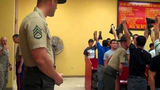 Marine Recruits Arrive at MCRD [upl. by Elleirad]