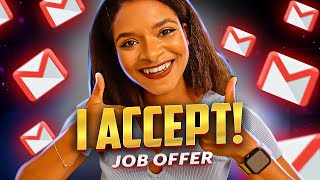 How to Accept Job Offer on email [upl. by Esineg632]