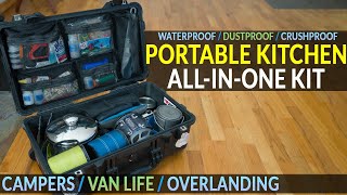 PORTABLE KITCHEN AllInOne WATERPROOF Chuck Box Kit Pelican 1510 CASE Astro Camper Van Vanlife [upl. by Pinkham]