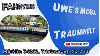 Märklin 34262 Triebwagen Xo 2 13 der SJ mit Sound und Beleuchtung [upl. by Nilhtac]