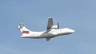 Sky Express ATR42500 Takeoff Ioannina Airport IOALGIO [upl. by Ennaitsirk94]