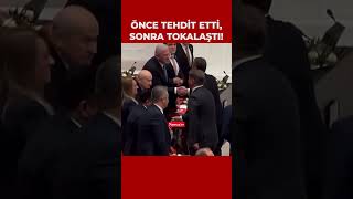 Devlet Bahçeli quotAyağını denk alquot diyerek gözdağı verdiği Özgür Özel ile tokalaştı [upl. by Birk]