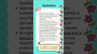 Guttation in Hindi simple explanation with MCQ feedshorts biology botany lifescience plant [upl. by Naujuj328]