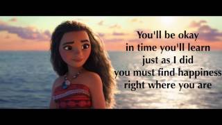 Moana  Where You Are Lyrics [upl. by Nivac]