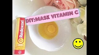 ماسك فيتامين سي لتبيض البشره Diymask vitamin c [upl. by Aylward]