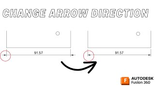 Fusion 360 Quick Tip  Change Arrow Direction [upl. by Kolodgie]