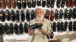 80 Years Old Ingenious Craftsman make Handmade Leather ShoesAmazing Process Of Making Leather Shoes [upl. by Strain]