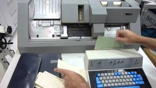 1964 IBM 029 Keypunch Card Punching Demonstration [upl. by Ihel833]