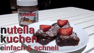 Nutella Kuchen Rezept Nur 2 Zutaten amp innen Lava flüssig Beste Nutella [upl. by Flemming]