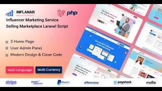 Inflanar  Influencer Marketing Service Selling Marketplace Laravel Script By QuomodoTheme [upl. by Dunston]