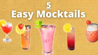 5 Easy Mocktails You Need To Try  Refreshing Summer Drinks to cool you down [upl. by Sokem]