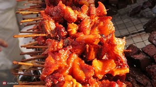 Philippines Street Food  DOS TRES  TRES CUATRO Fried Bopis Litid [upl. by Acyssej]