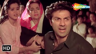 मेरी बहन को छुआ कैसे   Sunny Deol Farida Jalal Karisma Kapoor  SCENE HD [upl. by Robenia]