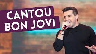 Belutti dupla de Marcos canta Bon Jovi no Faustão quotImpressionantequot [upl. by Nawtna]