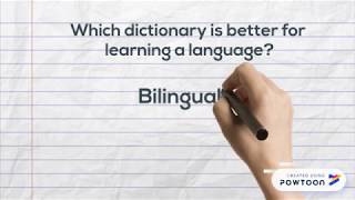 Monolingual vs Bilingual Dictionaries [upl. by Blondelle579]