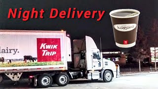 Kwik Trip Drivers Working Hard  Late Night Delivery Store 425 [upl. by Aisor767]