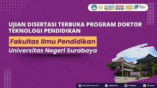 Ujian Disertasi Terbuka S3 Teknologi Pendidikan Promovenda Choirun Nisak Aulina M Pd [upl. by Nowell]