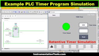 Tia Portal  Example PLC Timer Program Simulation [upl. by Yraillih]