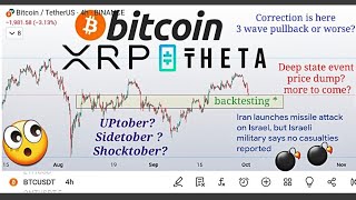 Crypto Critical Update ‐Correction officially started heres whatU need 2 know bitcoin xrp theta [upl. by Clevie]