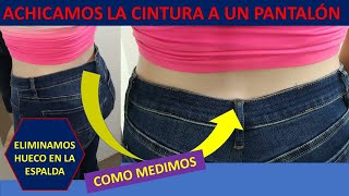 Achicar cintura de pantalón o pollera eliminando el hueco en la espalda [upl. by Lorilyn]