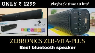 Zebronics ZEBVITAPLUS bluetooth 16w speaker  best bluetooth speaker Unboxing Review  Audio test [upl. by Varin]