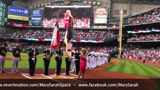 National Anthem Astros Opening Day 2011 ft Mary Sarah [upl. by Mourant]