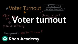 Voter turnout  Political participation  US government and civics  Khan Academy [upl. by Aivull292]