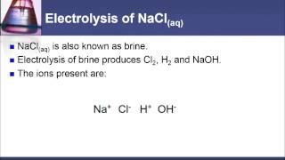 1921 Predict and explain the products of electrolysis of aqueous solutions [upl. by Seidule]