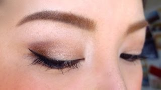 Brown Cat Eye Makeup Tutorial  デイリーに使えるブラウン跳ね上げメイク [upl. by Saisoj694]