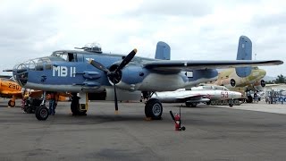 First Flight PBJ1J Mitchell Bomber B25 quotSemper Fiquot Camarillo Airport CAF SoCal N5865V [upl. by Grannias164]