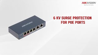 Hikvision DS3E0106PEM PoE Switch  Unboxing [upl. by Moon195]