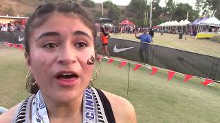 Hannah Pacheco Bakersfield Stockdale 1st Place Girls Division 2 Varsity Yellow Mt SAC Invitational [upl. by Cull]