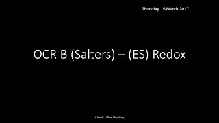 OCR B SALTERS ES Redox REVISION [upl. by Adniram]