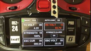 Graupner MZ24 pro voltage telemetry [upl. by Constanta]