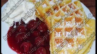 Die leckersten Waffeln mit heißen Kirschen  Kirsch Waffeln [upl. by Cilegna]