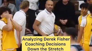 Breaking Down Derek Fisher Coaching decisions bs Pilibos Down the stretch [upl. by Yttig156]