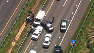 MUST WATCH Chopper 9 captured a chase crash on I77 in Iredell County [upl. by Chancelor772]