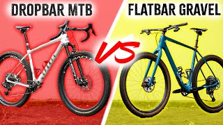 Flat Bar Gravel Bike Vs Drop Bar Mountain Bike [upl. by Ellenahc]