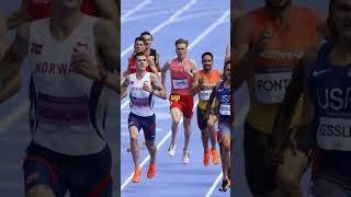 Josh Kerr vs Jakob Ingebrigtsen The Ultimate 1500m Showdown By newsandbrews olympics 1500 [upl. by Alenairam]