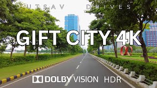 Driving GIFT City in 4K Dolby Vision HDR  GIFT City to PDPU Road [upl. by Karena]