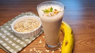 Oatmilk Smoothie for weight loss  High protein Breakfast Smoothie  Oats amp Banana Smoothie [upl. by Medardas]