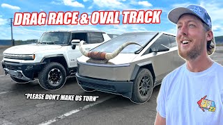 Rednecks Test the Tesla Cybertruck vs Hummer EV [upl. by Ilke]