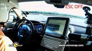 Euro NCAP  Lancia Thema  2011  ESC test [upl. by Kerekes]