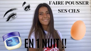 TUTO  FAIRE POUSSER SES CILS EN UNE NUIT [upl. by Zetnahs499]