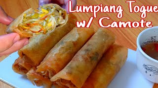 LUMPIANG TOGUE SA KAMOTE RECIPE  FILIPINO FOOD GIEFEL [upl. by Euqinomahs]