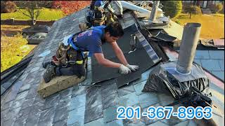 How stop Slate roof vent leak repair [upl. by Akerdnuhs640]