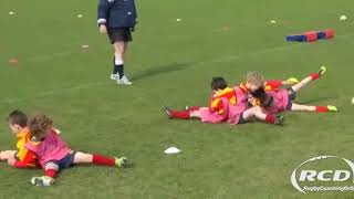 Rugby Coaching Drills Introducing Tackling to Under 9s [upl. by Amora]