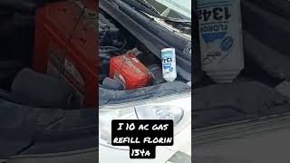 Hyundai I 10 ac gas refilling floron 134a 450g [upl. by Oramlub256]