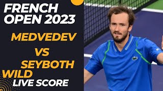 Medvedev vs Seyboth Wild  French Open 2023 Live Score [upl. by Sanfred]